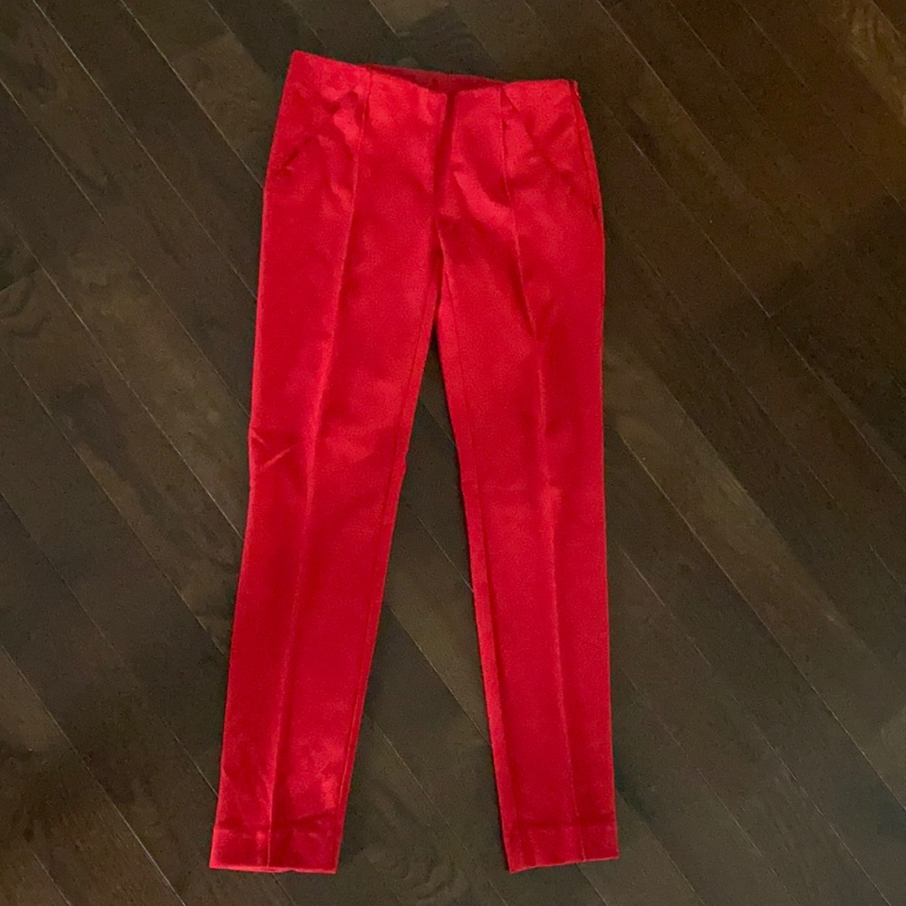 Red, Side Zip Slacks - image 1